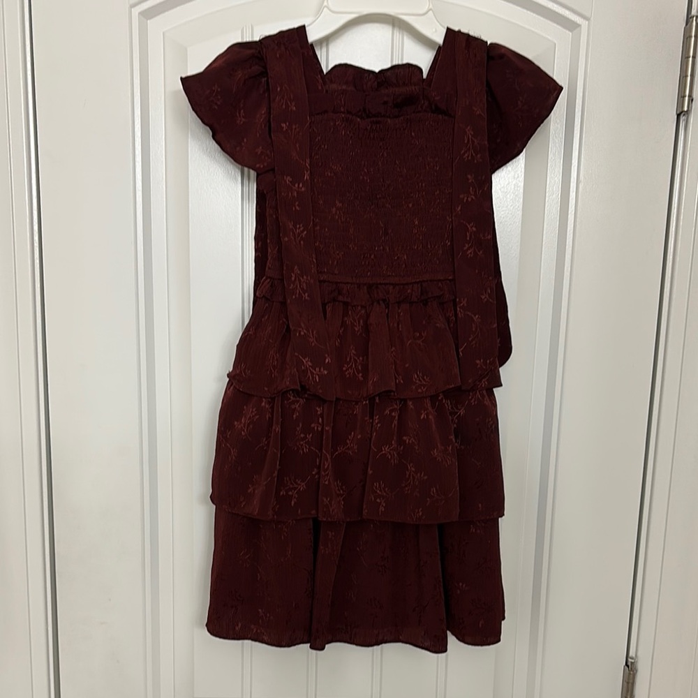 Ivy city co dress in burgundy. Kids 4/5t